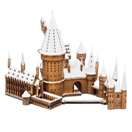 Poudlard Sous La Neige, Maquette 3D Harry Potter en Métal