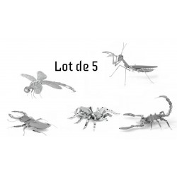 Puzzle 3D en métal - Pack 5 insectes